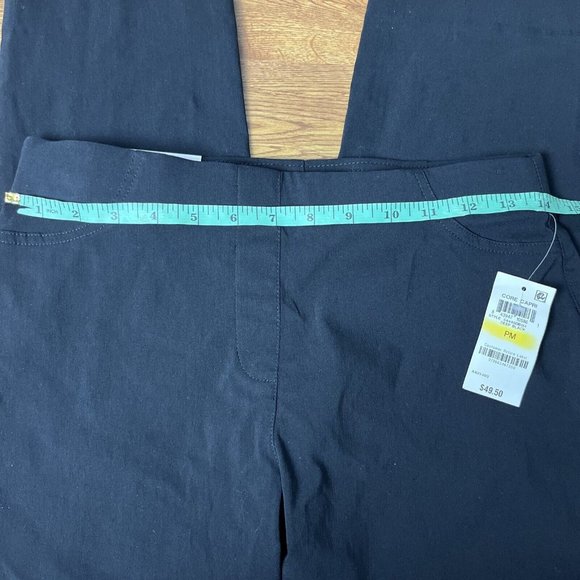 Style & Co Womens Petite Pull-On Capri Pants ( Petite, Deep Black) - Picture 9 of 15